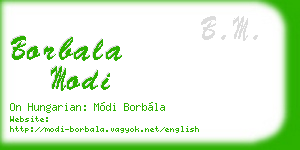 borbala modi business card