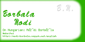 borbala modi business card